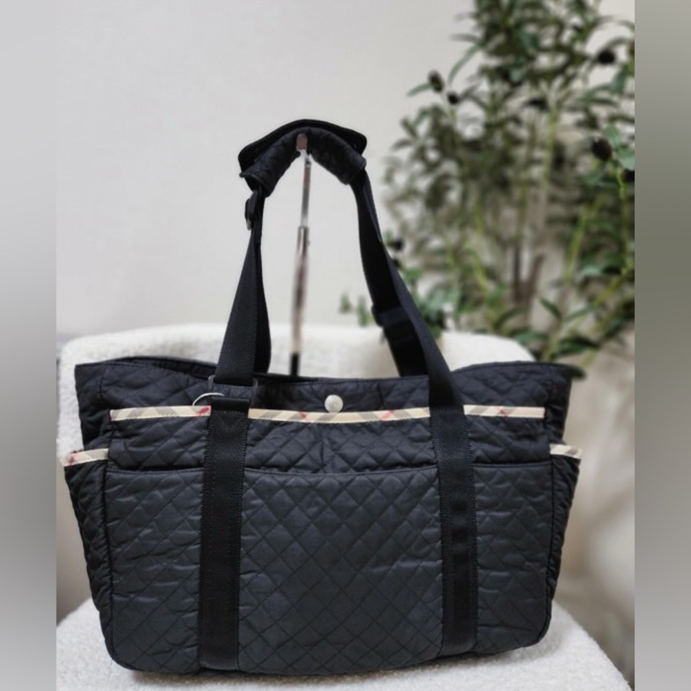 Burberry Black Quilted Baby Bag